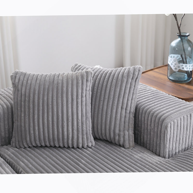 Canapé modulaire rembourré confortable pour le salon, polyvalent et élégant, Gris