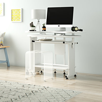 Willbridge L-Shaped Metal Base Computer Desk