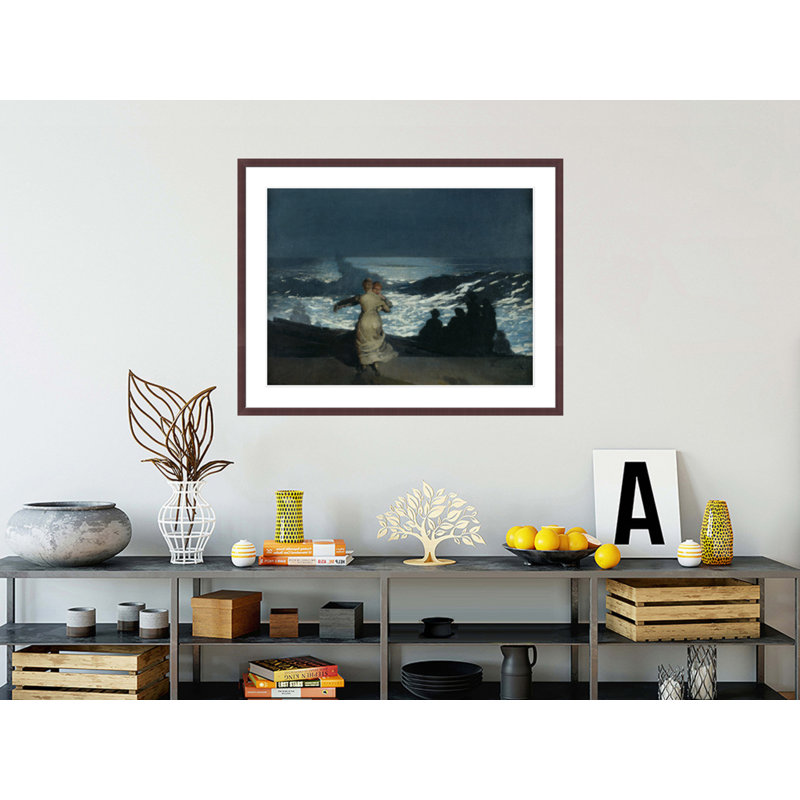 «Summer Night» par Winslow Homer - impression giclée encadrée, H 32,69 po x l 41,5 po