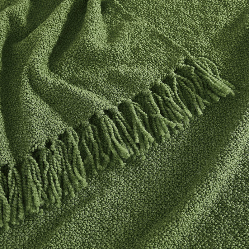 Jeté Brooklyn Loom Chunky Boucle 50 x 70, Vert