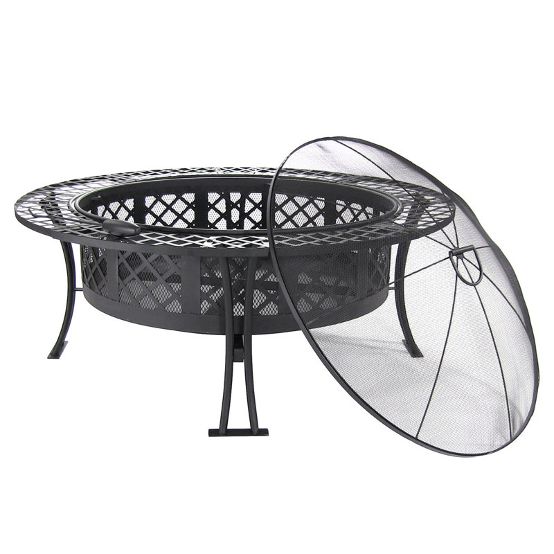 40" Steel Wood Fire Pit Table