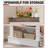 3-Sided View Simulated Electric Fireplace - Wood Grain Finish, 12-Color Flame, Dual Power & Bottom Storage-1499455763-1500609678