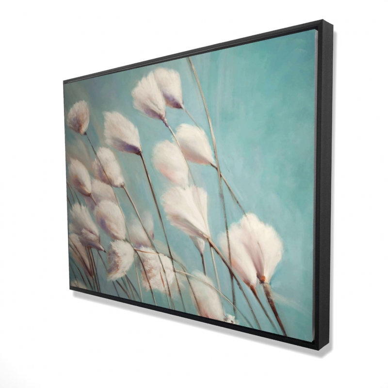Impression sur toile de coton, fleurs de vent au vent