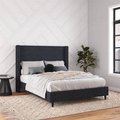Ana Upholstered Wingback Bed