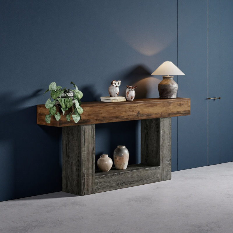 Wooden Console Table, Narrow Long Wood Sofa Table, Living Room Table Rectangular Sofa Table Behind The Couch