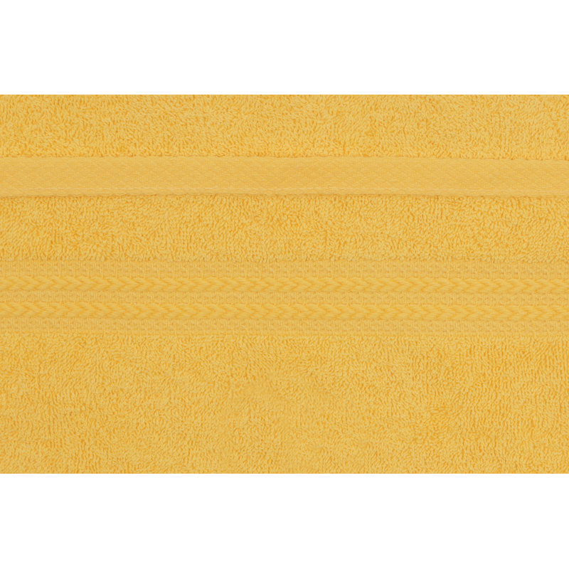 Ensemble de serviettes luxueuses en coton luxueux (6 pièces), jaune foncé, 11,8 po x 19,7 po | 100% coton, 500 g / m² pour la douceur et l'absorption | Lavable à la machine à 104 ° F, idéal pour le bain et le spa, serviettes de première qualité