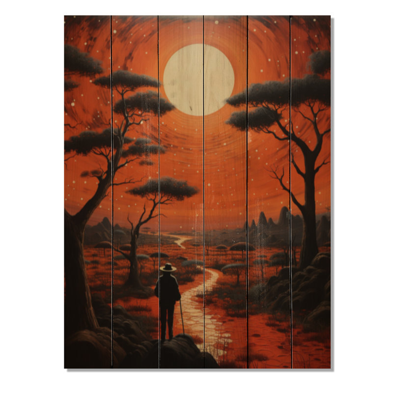 Corail noir, art du Mexique II, impression sur bois, H 40 po x l 30 po x P 0,78 po
