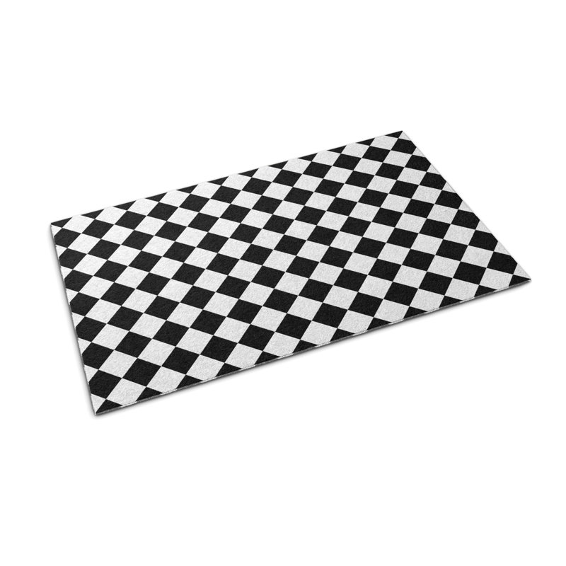 Non-Slip Chequered Outdoor Doormat