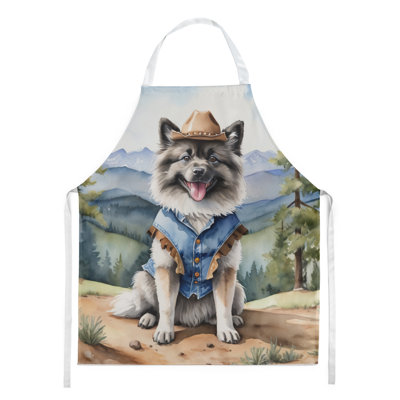 Tablier de bienvenue Keeshond Cowboy