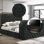 Lit tapissier Kana avec DEL en noir-2078291010