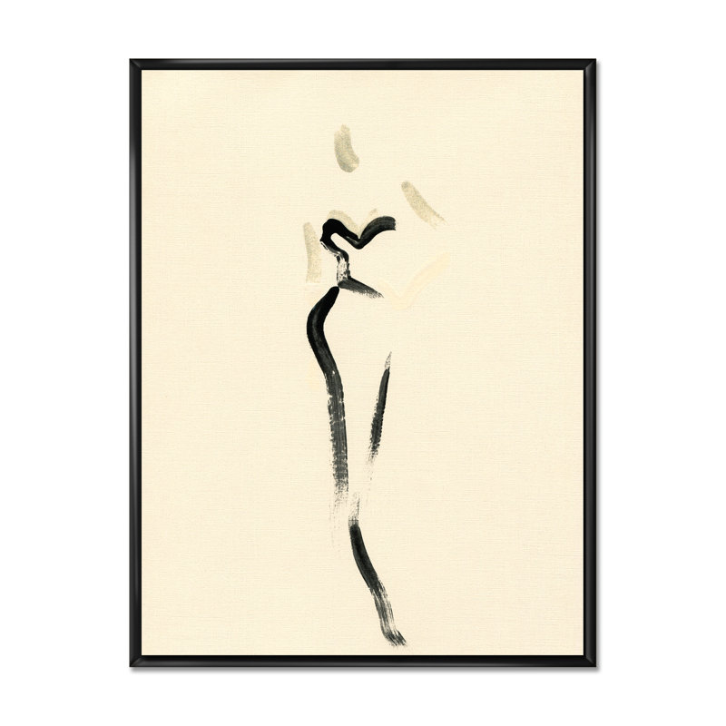 «Fashion Woman», art sur toile Glam, H 32 po x l 16 po x P 1 po, Cadre flottant noir