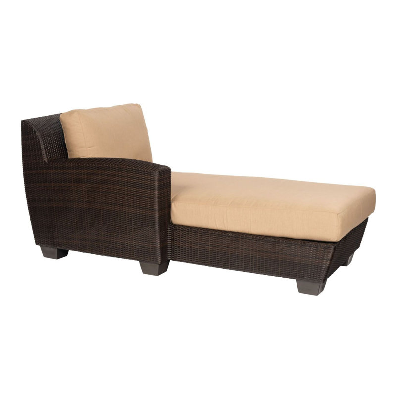 LAF Chaise Lounge Sectional Unit, Hedge Flannel