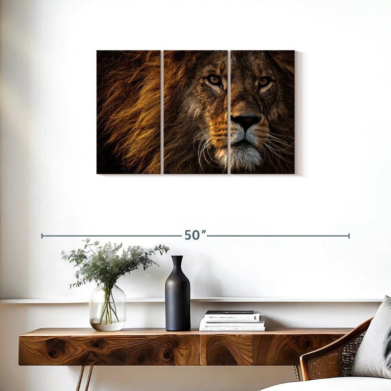 Tête de lion Brampt, H 20 po x l 33 po
