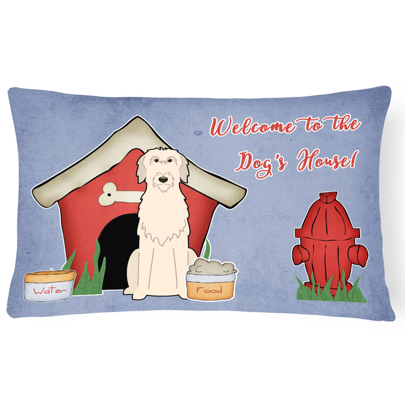 Coussin lombaire bleu intérieur/extérieur dog house