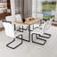 Table et chaise de salle à manger 59 ", style industriel rustique. Structure en métal de table pour la durabilité. Chaises sans accoudoirs en polyuréthane avec rembourrage épais. Tendance. Sièges polyvalents. Support de dossier ergonomique. Facile