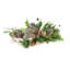 Holiday Centerpiece with Evergreens, Pinecones and Bows