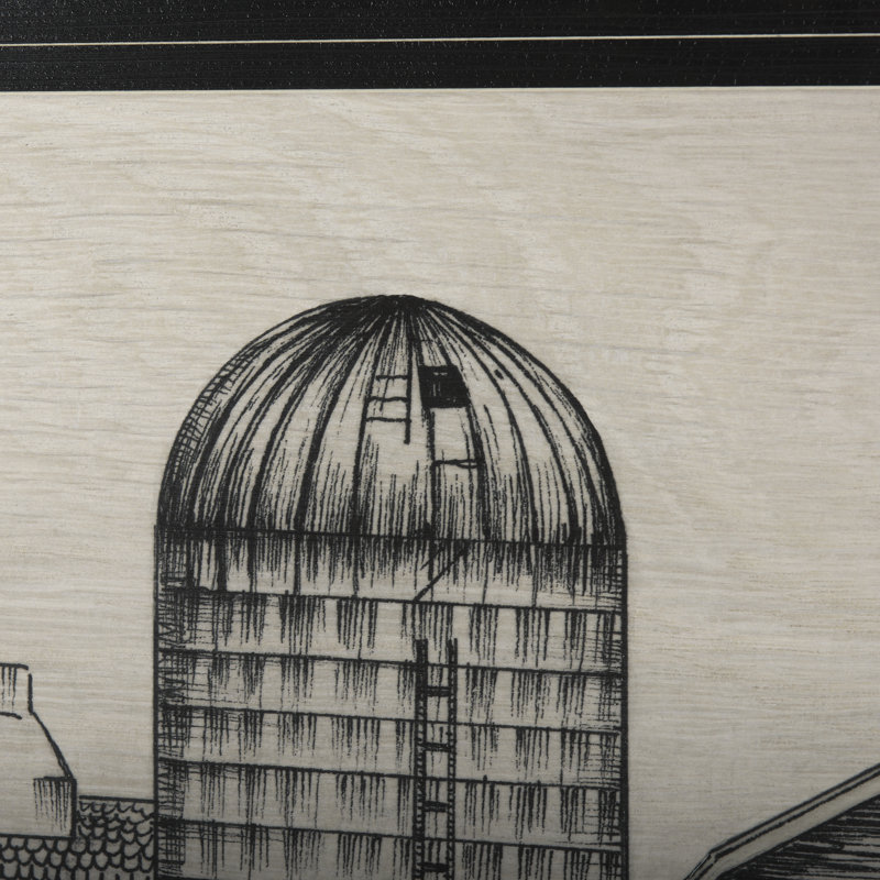 Barn Buildings II by CV a Hand Embelished Textured Framed Art Print Matted under Glass