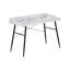 Bureau d'ordinateur, bureau personnel, ordinateur portable, tablettes de rangement, L 48 po, travail, stratifié aspect marbre blanc, métal noir, contemporain, moderne-459245802