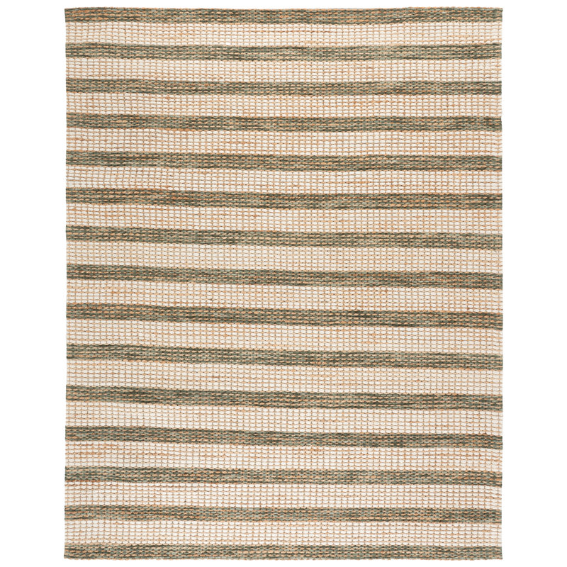 Martha Stewart Hand Tufted Jute/Sisal; Wool; Cotton Striped Indoor Rug, 8'-0" X 10'-0" Rectangle