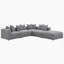 Repose-pieds carré gris Jennifer-123298679