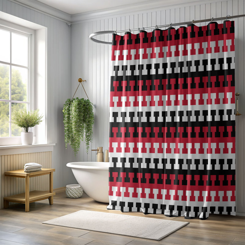 Rouge onyx - rideau de douche Premium, H 74 po x l 71 po