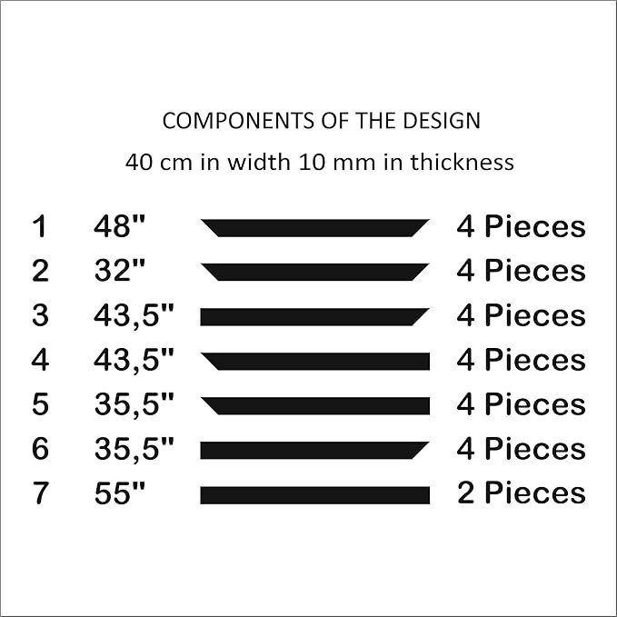Flat Design Wall Molding All Edges precut