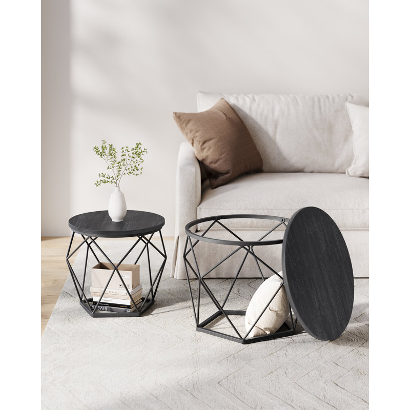 Apison Enclosed Coffee Table, Black
