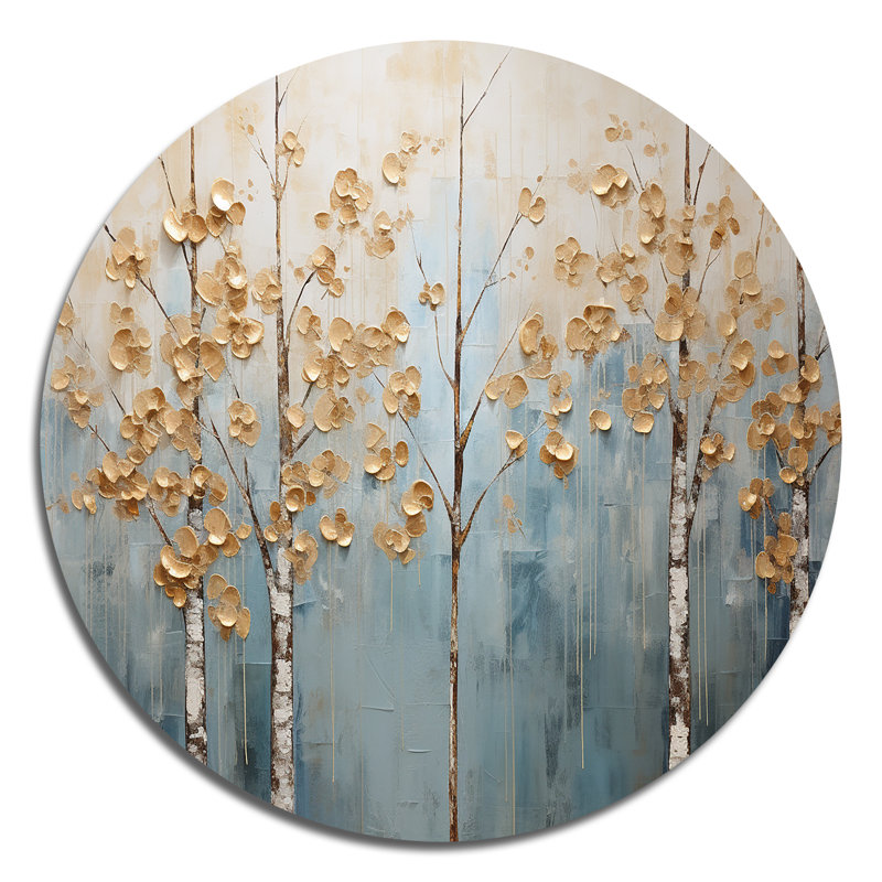 Didmarton - Paysages d'art rond en métal, H 36 po x l 36 po