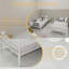 Lit superposé simple au-dessus d'un lit simple en métal pour enfants garçons et filles, structure de lit en métal avec échelles et garde-corps, 2 lits convertibles, aucun sommier requis