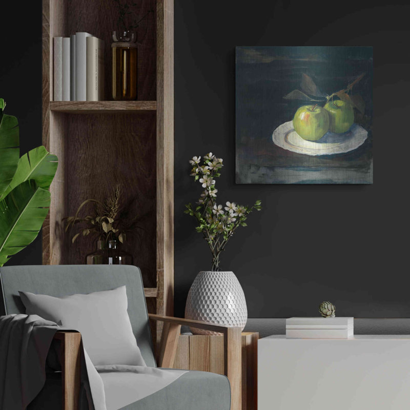 Luxe Green Art «Green Apples I No Border» par Carol «Green Apples I No Border» par Carol Rowan, H 24 po x l 24 po