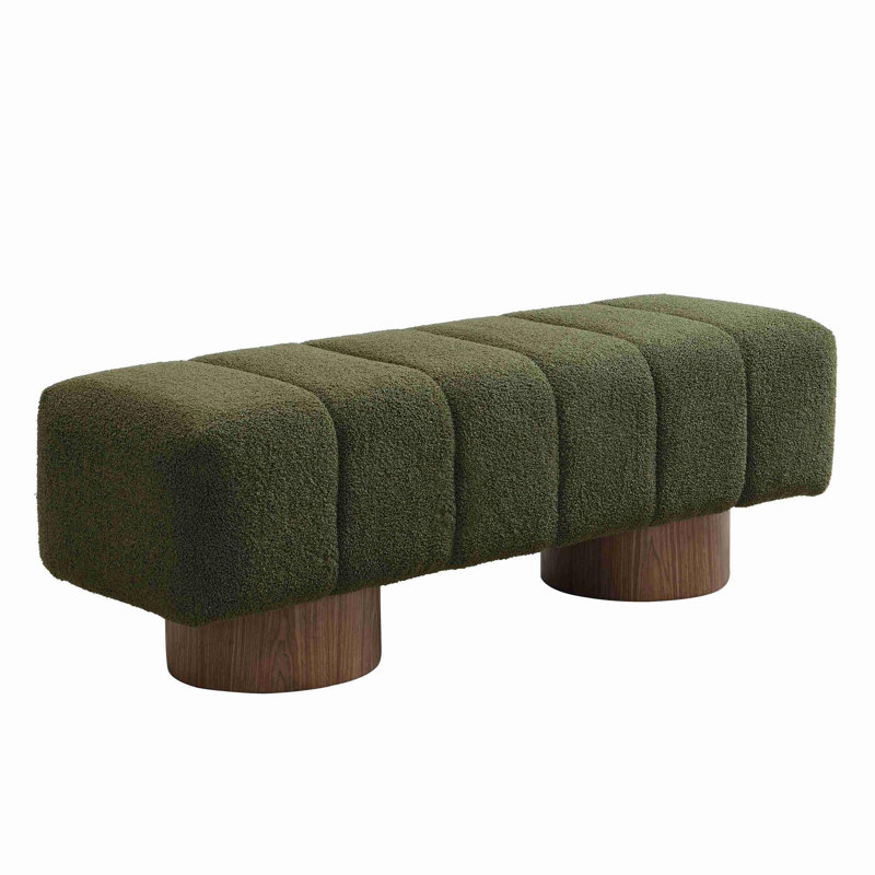 Modern Minimalist Design Upholstered Bench, Green