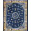 Tapis bleu antique en laine Pékin