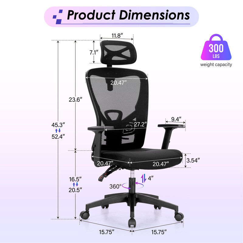 Chaise de bureau ergonomique