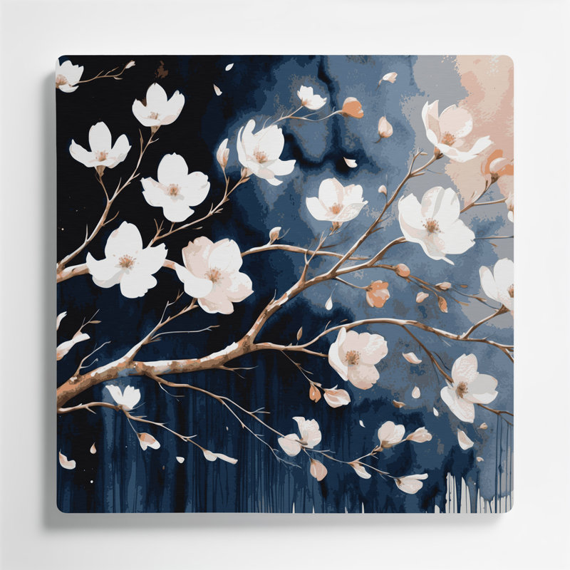 Art mural en métal Botanical Dogwood Branches, H 12 po x l 12 po