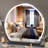 Lehel Metal Round Mirror-891038378