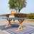 Rectangular Outdoor Side Table , 72 " W 41.7 " D