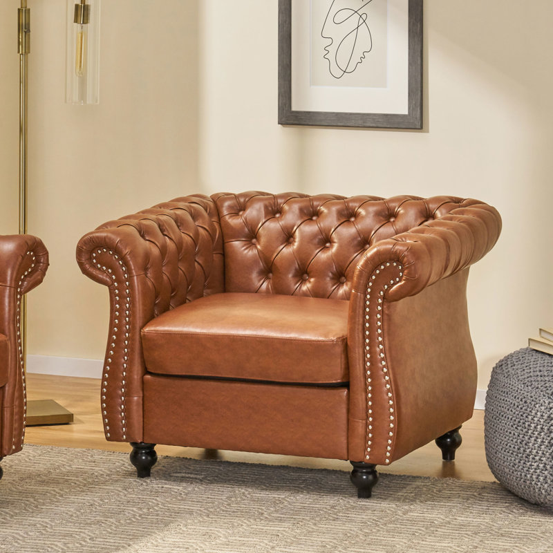 Chaise de salon en tissu d'ameublement Pu