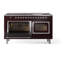 Cuisinière à double combustible ILVE Nostalgie II Series 60 po avec 9 brûleurs scellés et plaque de cuisson (gaz naturel, porte vitrée)-1686458135-1686458127