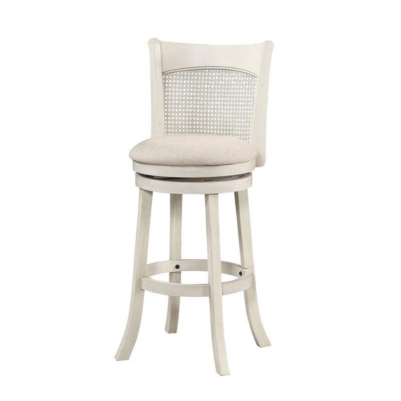 Artia Lilly Back Swivel Stool, Bar Stool (29" Seat Height), Gray
