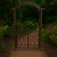 Arche de jardin en aluminium avec barrière-114351246