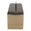 Boîte décorative contemporaine en pierre avec couvercle de bureau - Élégante boîte de rangement pour souvenirs, idéale pour une console d'entrée - 30 cm, noir et or