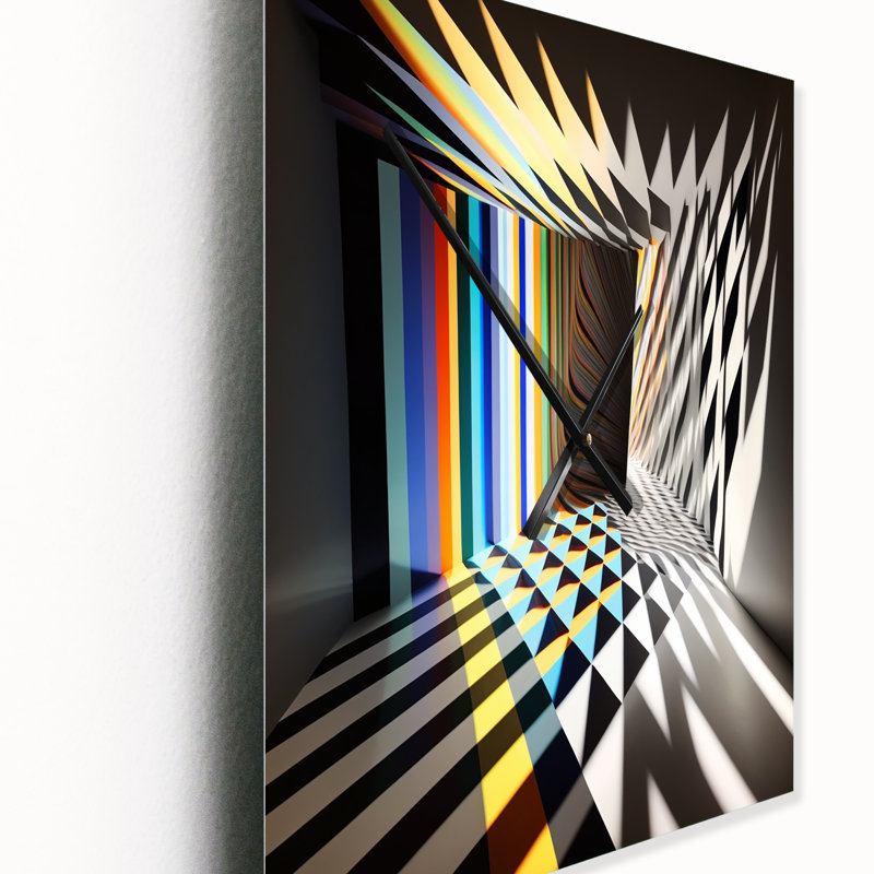 Structural Geometry Architecture - Futuristic Architecture Wall Clock Oversized, Extra Large