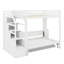Lit double mezzanine double avec escalier de rangement et DEL