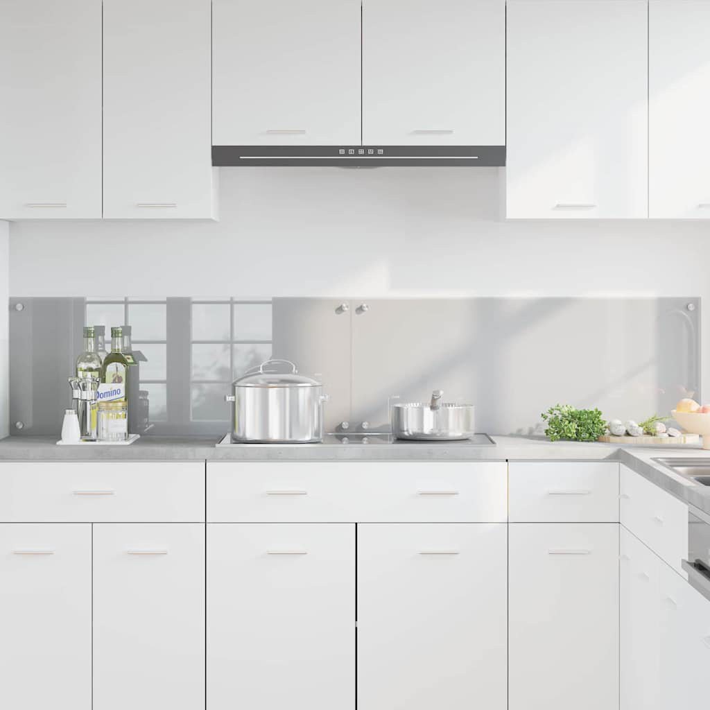 Vidaxl Kitchen Backsplash White 80 X 40 Cm Tempered Glass