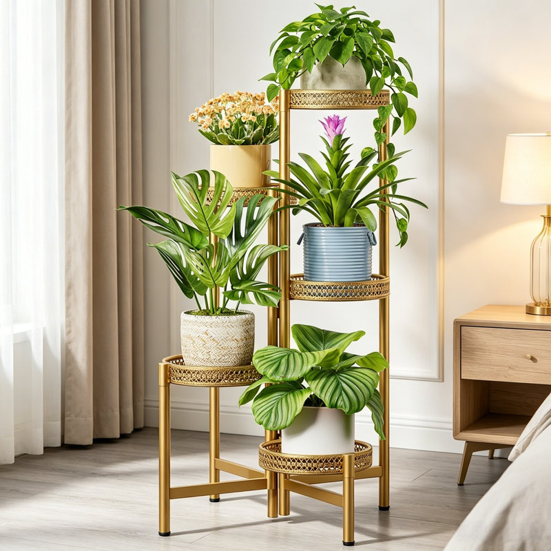 Support pour plante à 5 niveaux, Gold