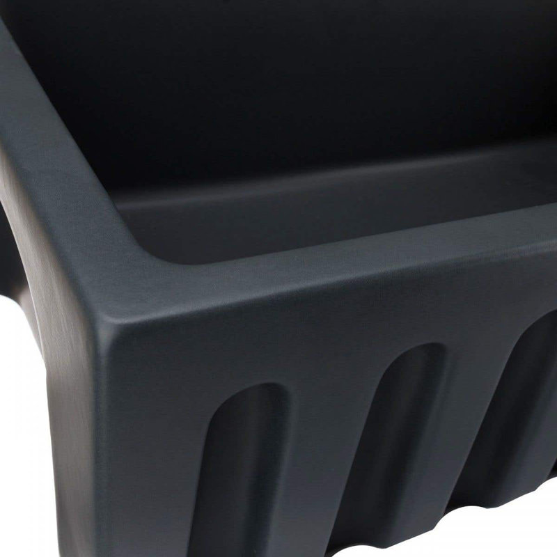 Évier de cuisine à tablier frontal L 23 po x l 18 po, Gris foncé