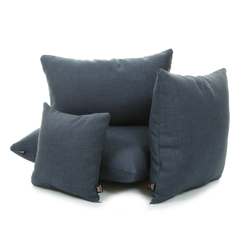 Millet Square Cushion, 43 x 43cm, Blue