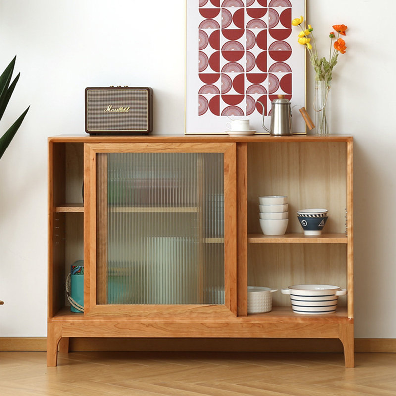 Armoire latérale simple à porte vitrée pour salle à manger, 79 cm (H) x 100 cm (L) x 40 cm (P)
