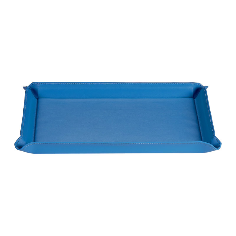 Plateau ottoman en cuir, Blue