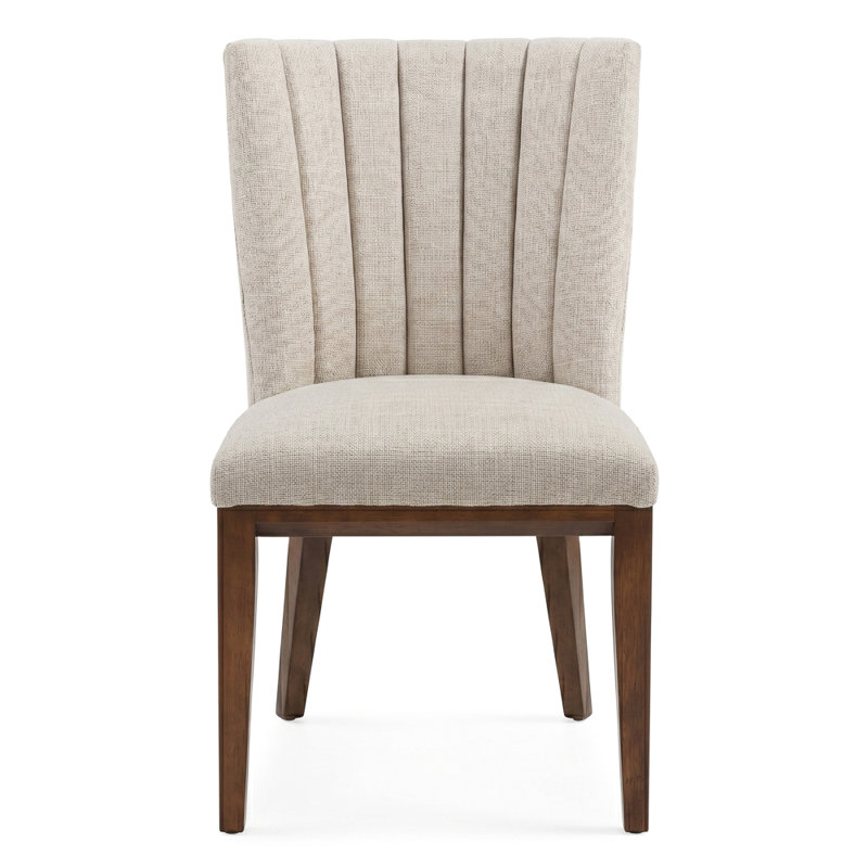 Keyonn 19.5'' H Tufted Fabric Upholstered Side Chair, Beige